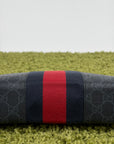 Pochette Gucci nera blu e rossa