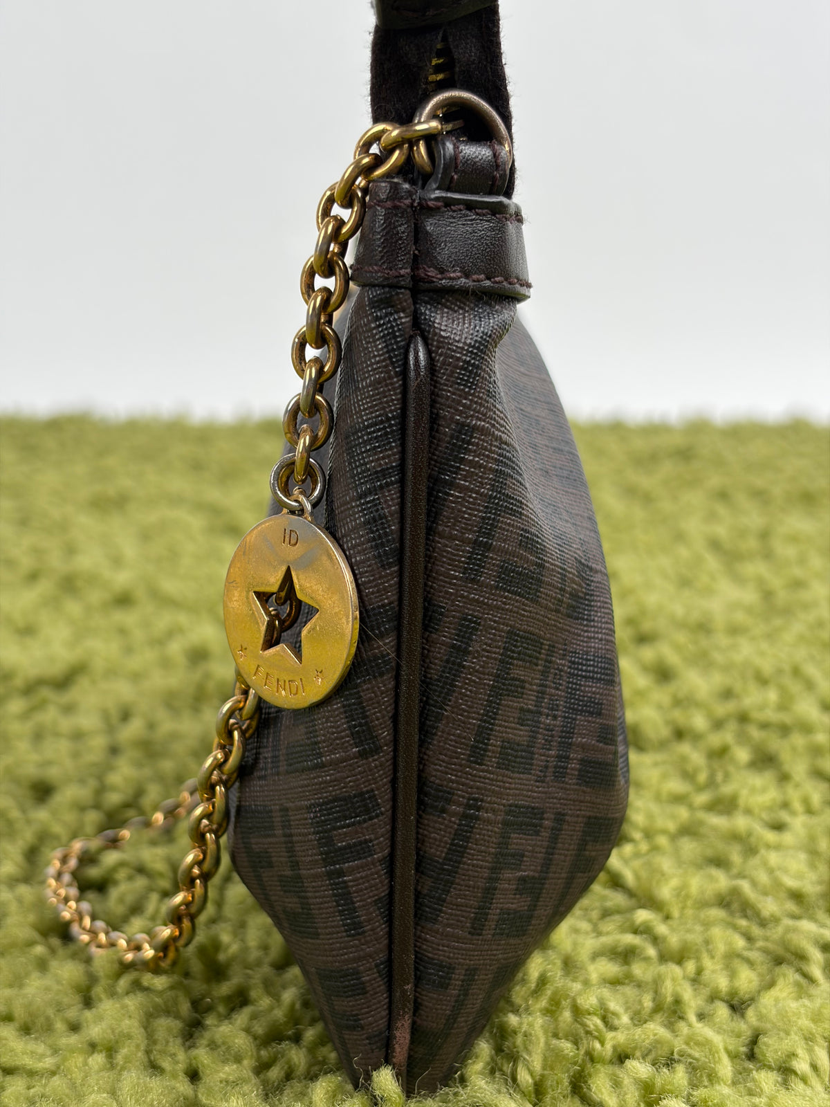Borsa Fendi Baguette in tela Marrone