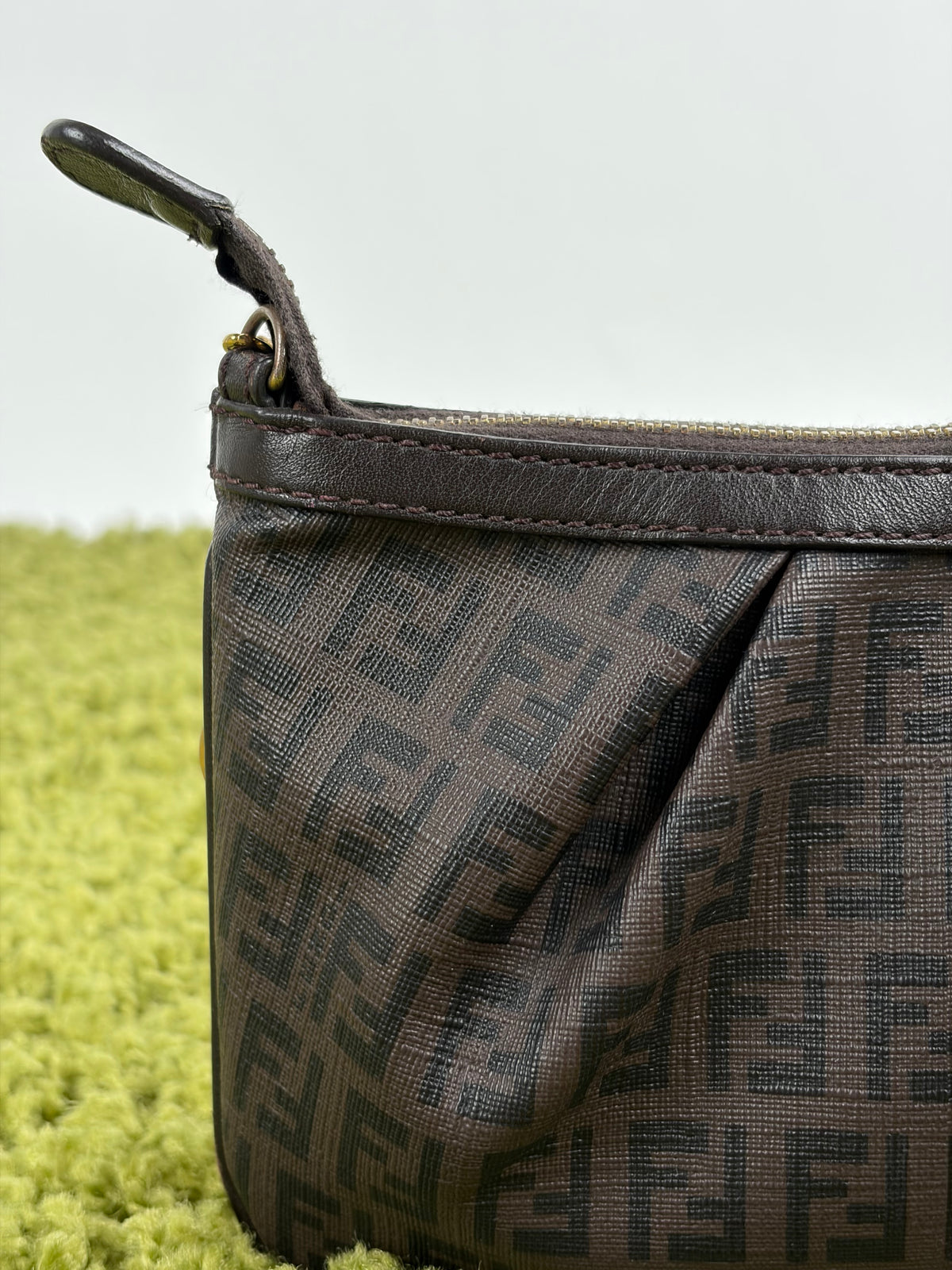 Borsa Fendi Baguette in tela Marrone