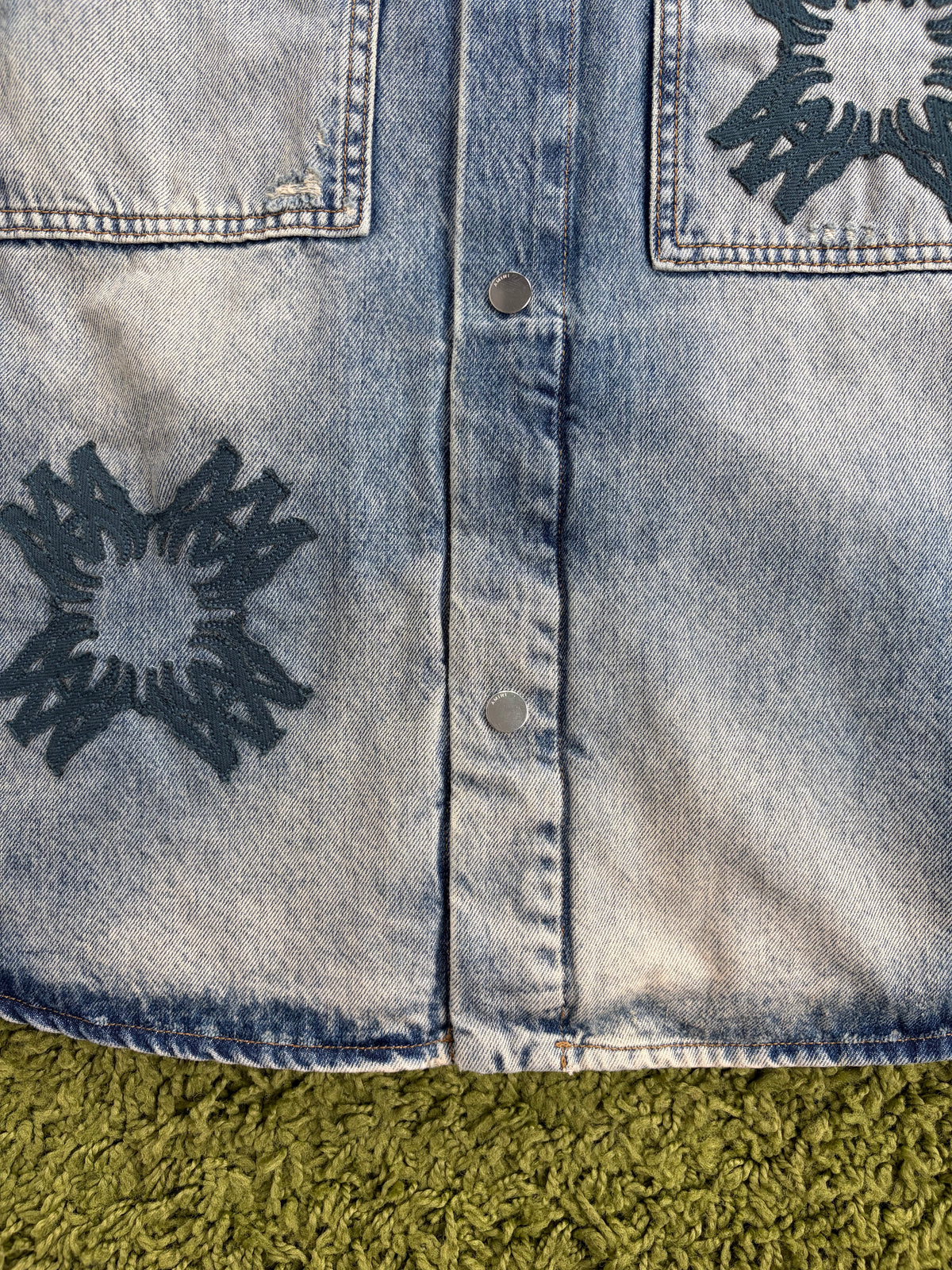 Giacca ma qua Amiri Appliquè In Denim L
