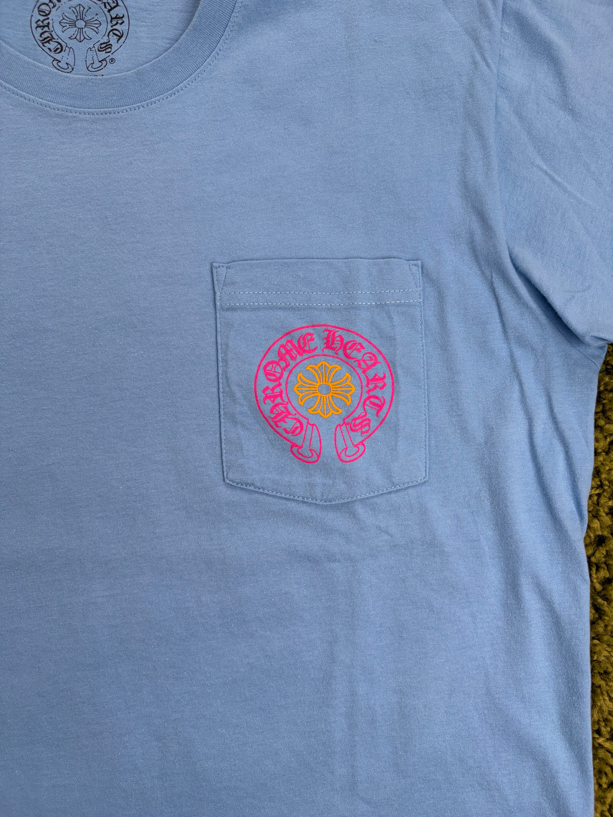 T-Shirt Chrome Miami Exclusive Horseshoe Hearts Azzurro L