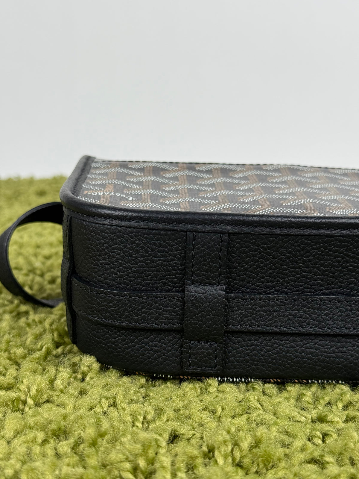 Goyard Borsa a tracolla Belvedère PM in tela Goyardine Nero