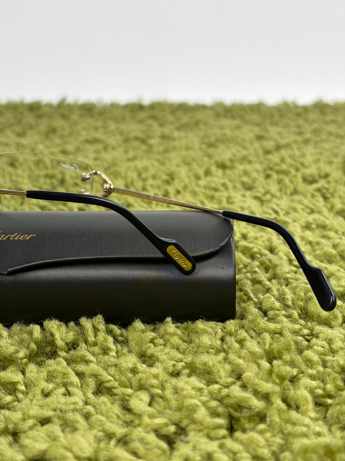 Occhiali da sole Cartier Eyewear Con montatura a giorno e aste Oro