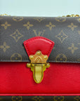 Borsa Louis Vuitton Victoire marrone rossa e oro