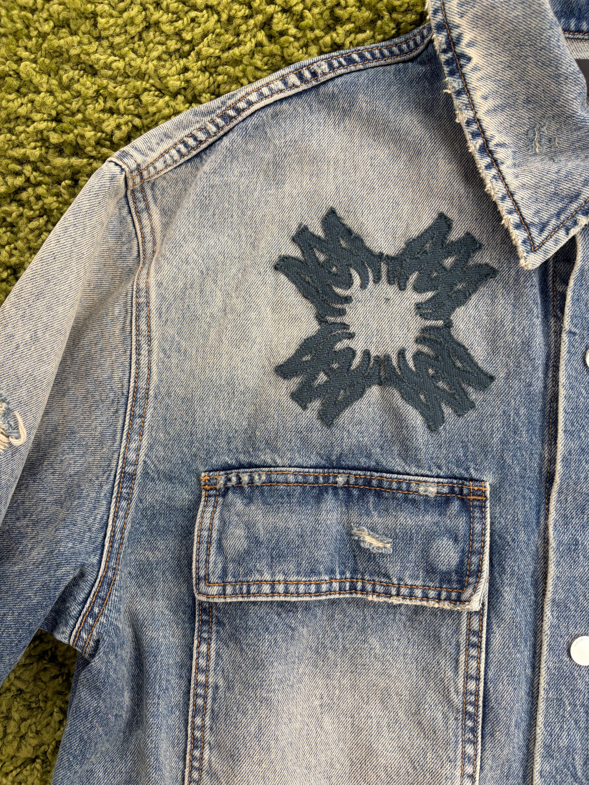Giacca ma qua Amiri Appliquè In Denim L