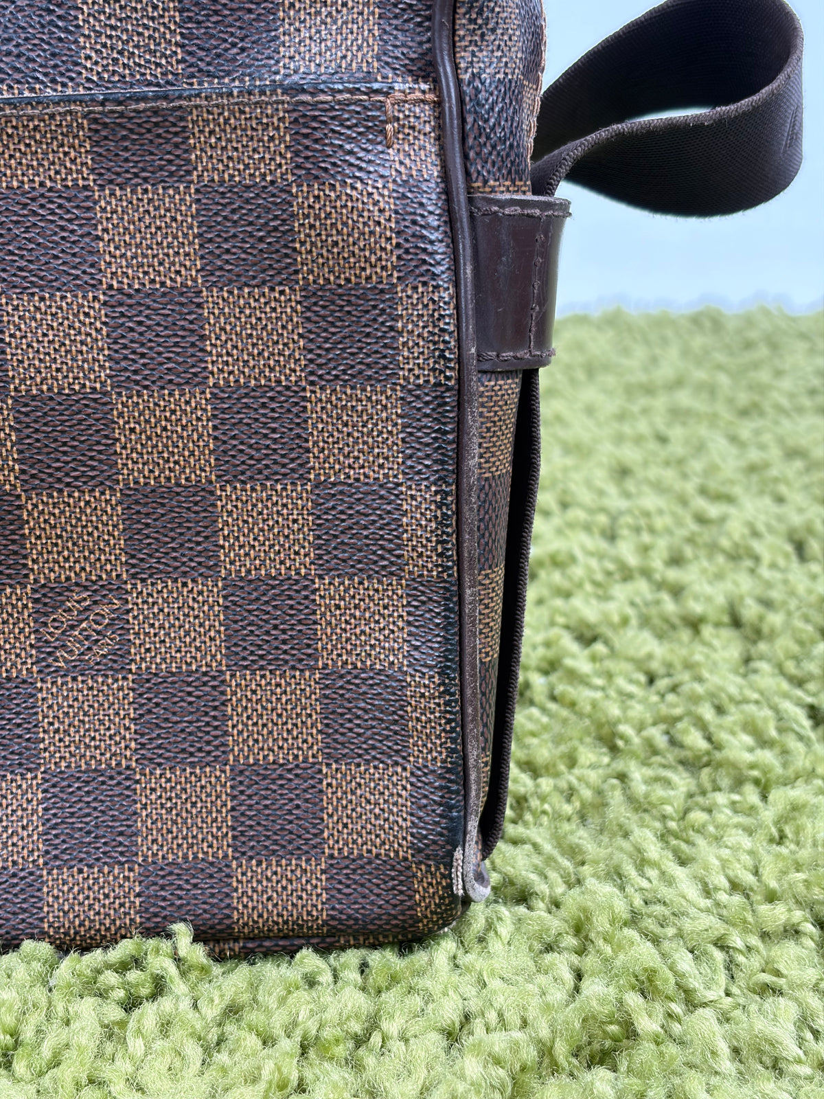 Marsupio Louis Vuitton Olav PM in tela Damier Marrone