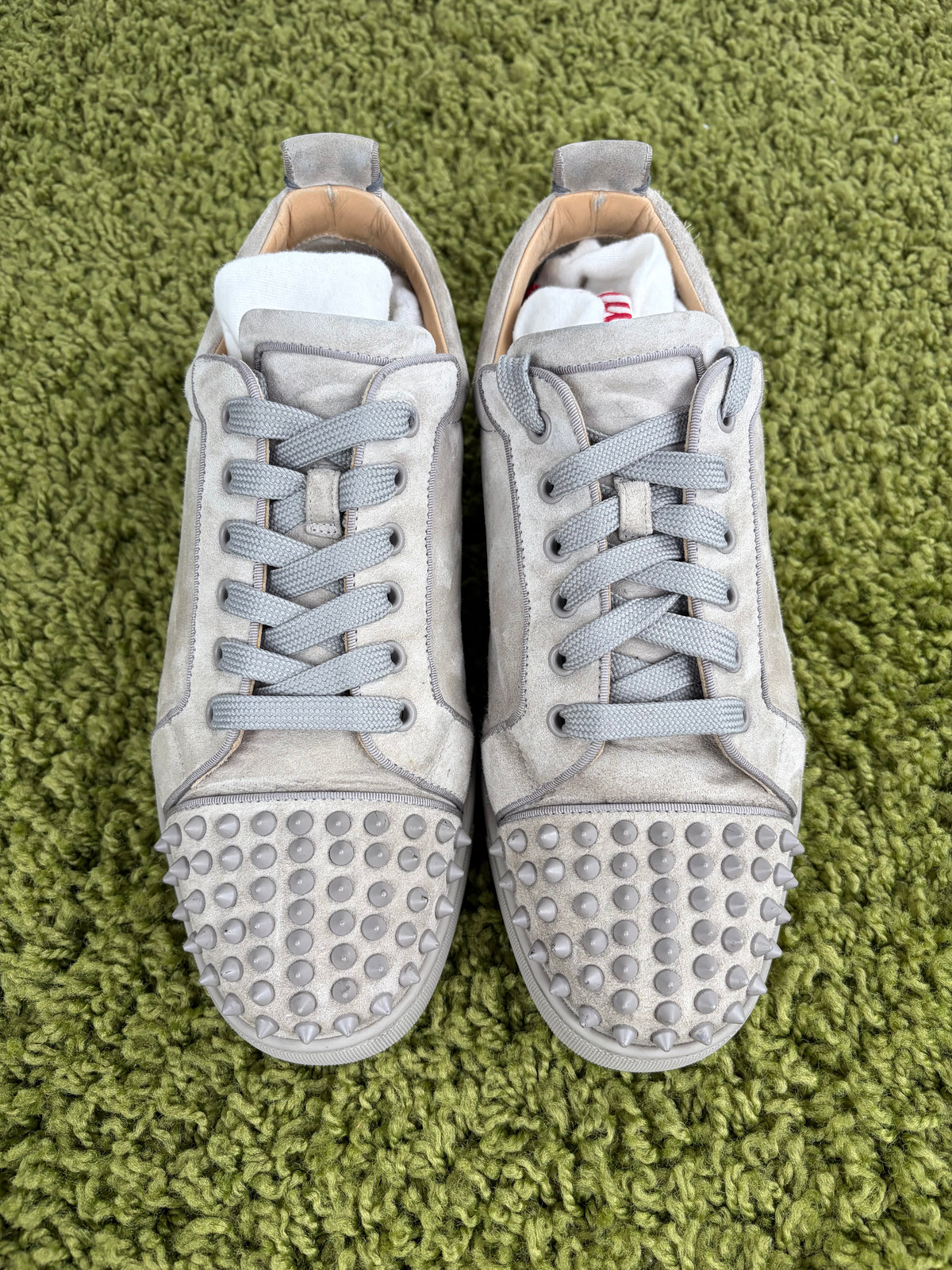 Christian Louboutin Spikes Low Grigia 42