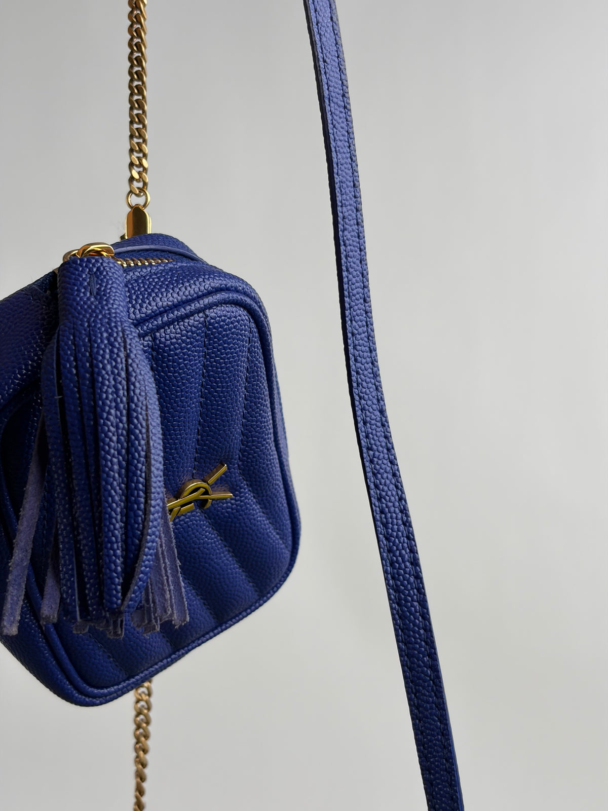 Borsa a spalla Saint Laurent Baby LoubBlu