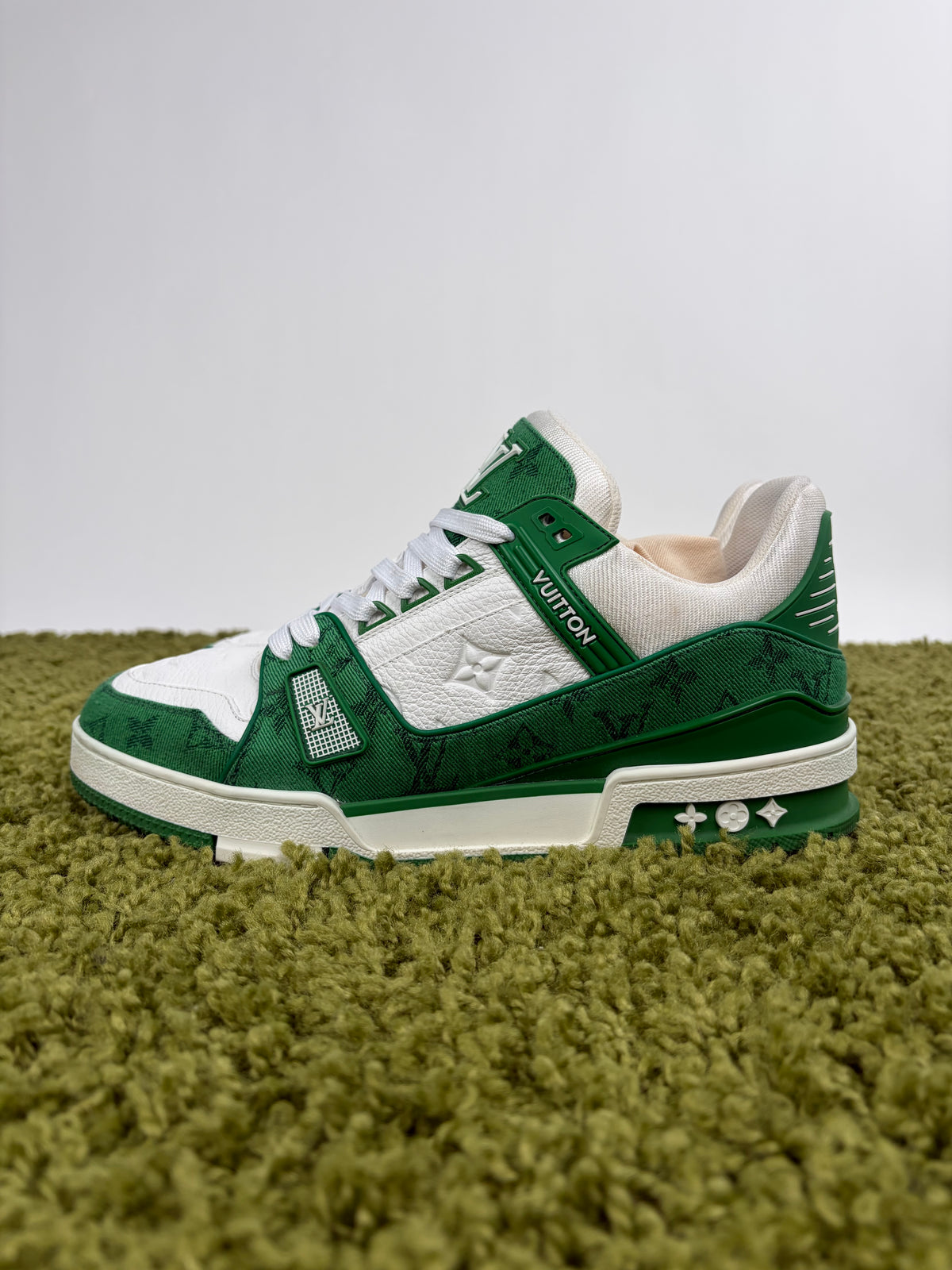 Louis Vuitton Trainer In Denim Verde 8