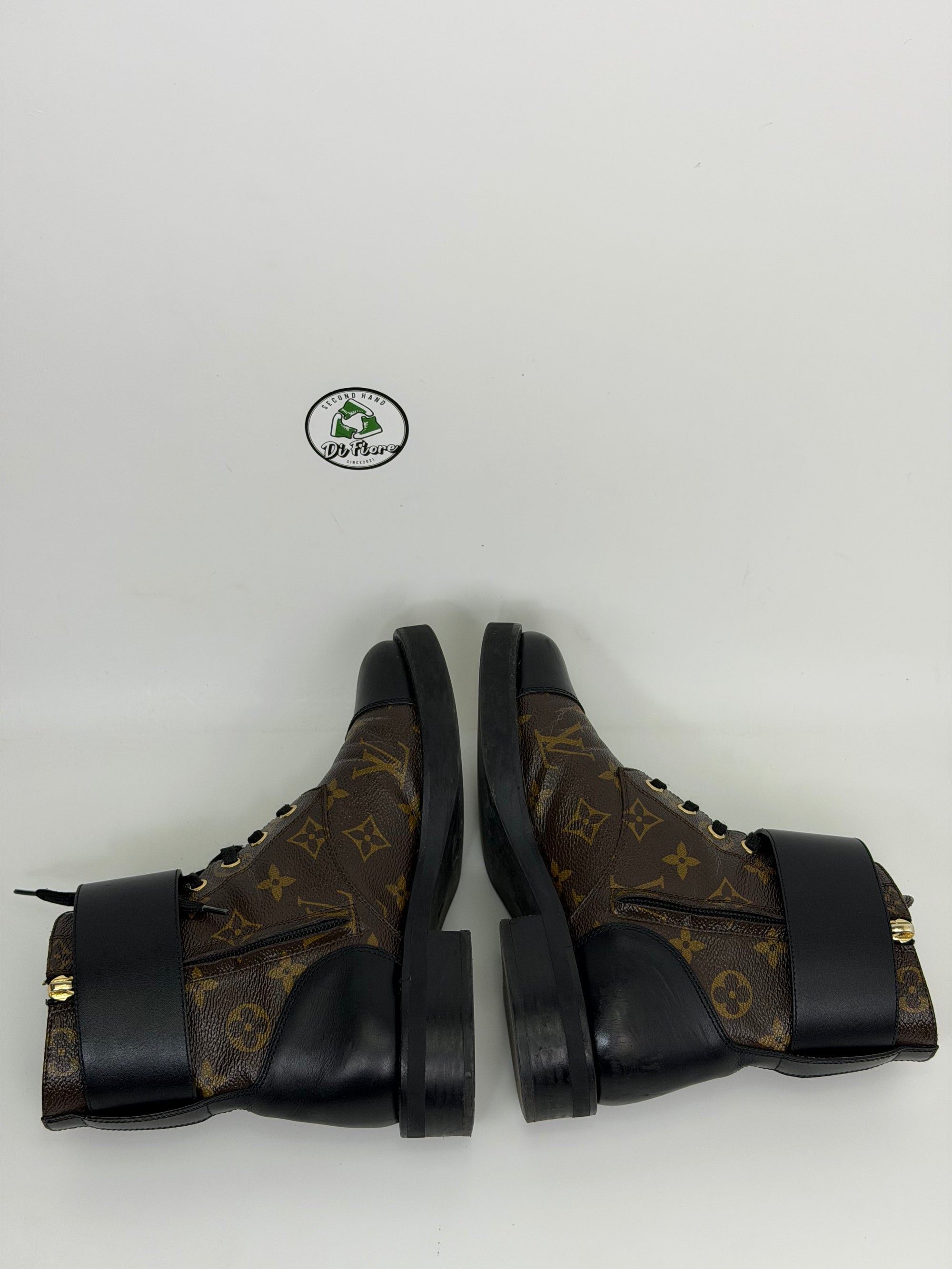 stivale Louis Vuitton Wonderland Size 36.5 Marrone e nero