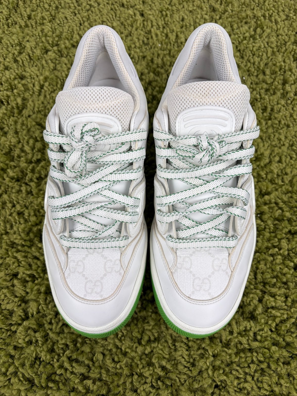 Gucci Basket Low Bianco Verde 38 - Second Hand Di Fiore