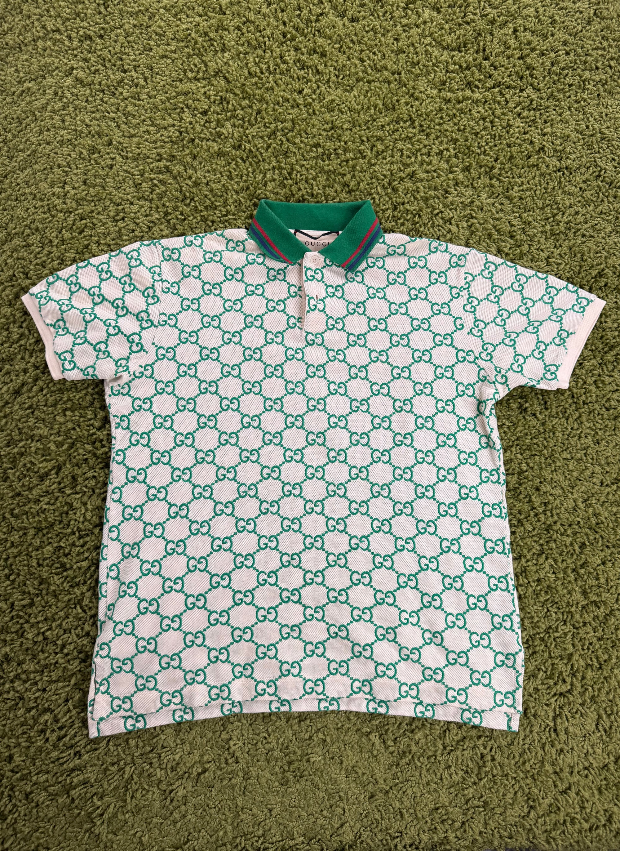 Polo Gucci Bianca Verde XS