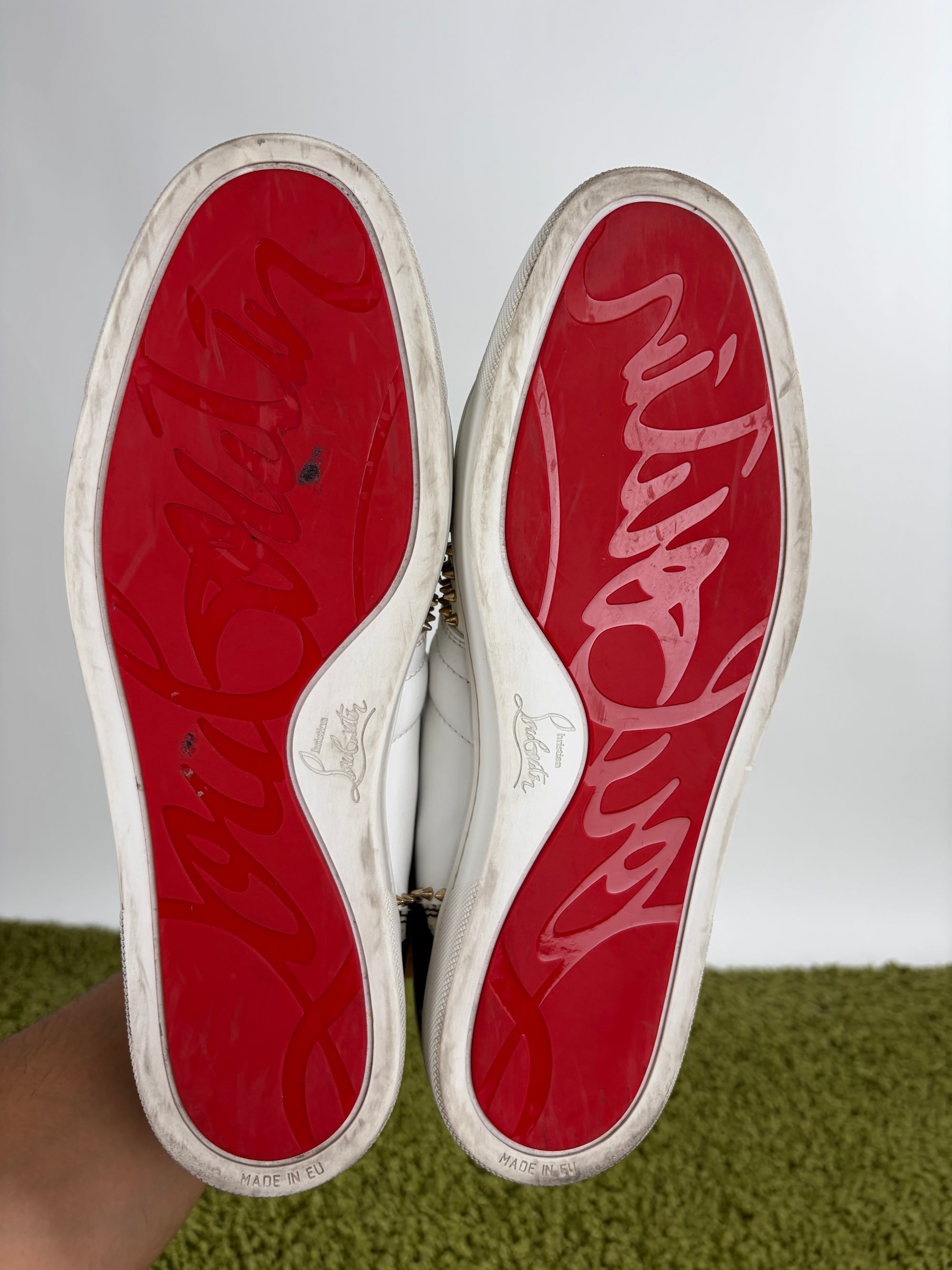 Louboutin Size 43 bianche e oro