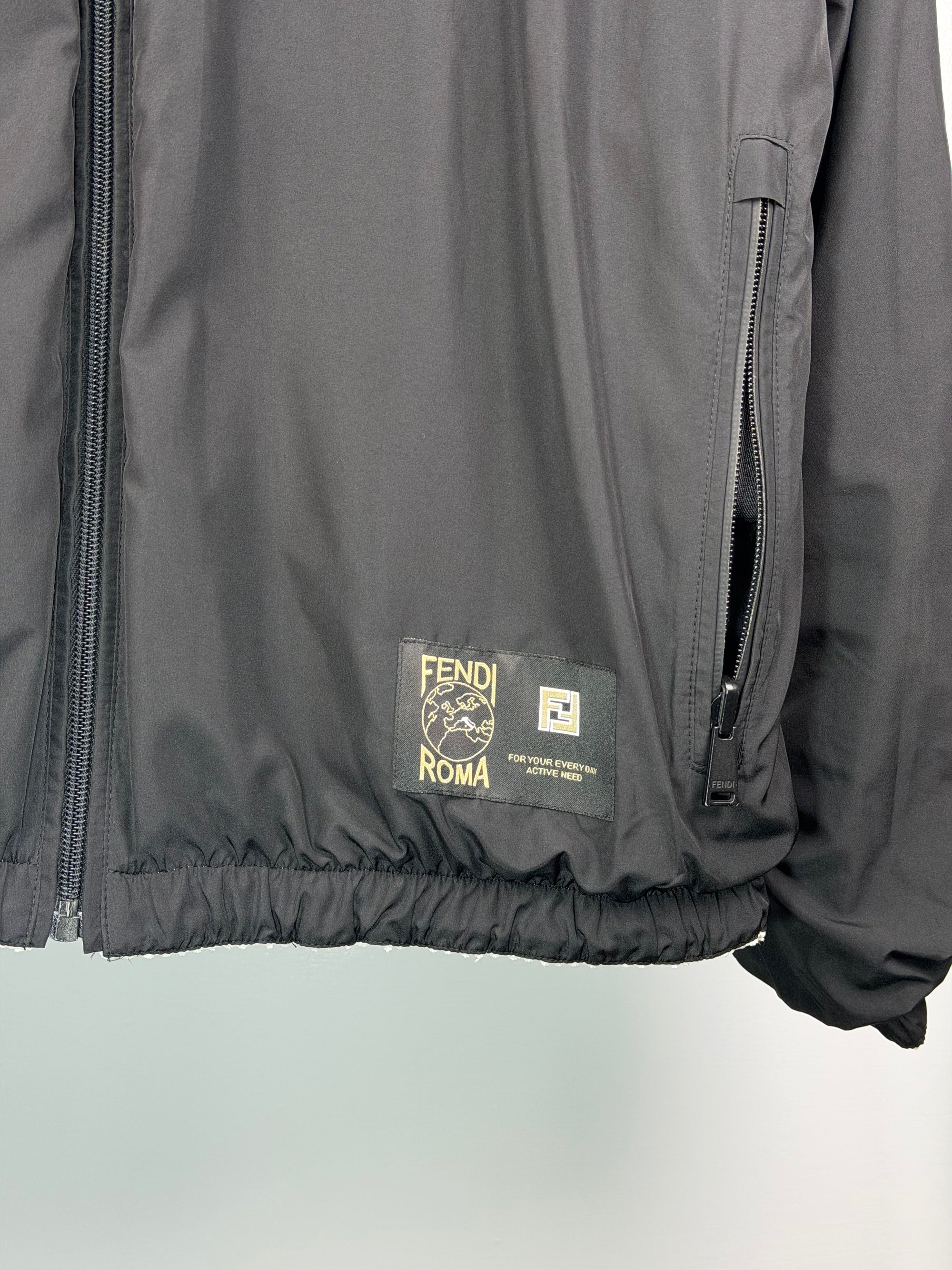 Felpa Fendi Size 50 bianca beige grigia e nera