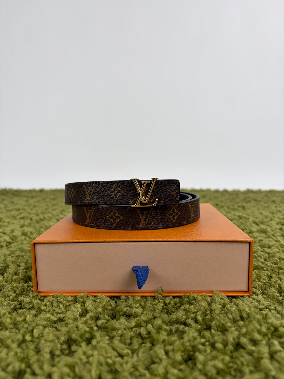 Cintura Louis Vuitton Marrone Reversibile 85/34 112cm