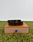 Cintura Louis Vuitton Marrone Reversibile 85/34 112cm