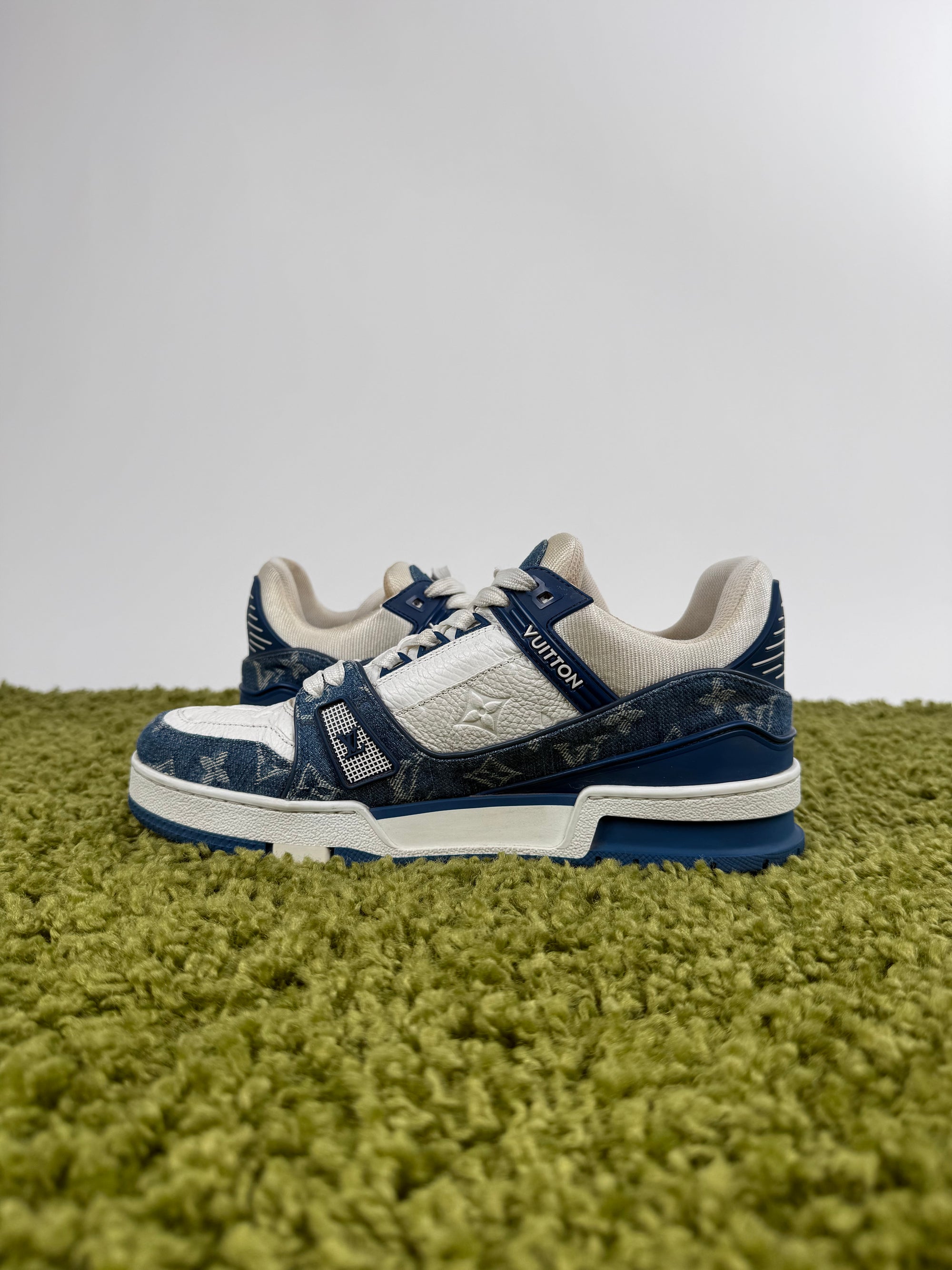 Louis Vuitton Trainer In Denim Blu 6