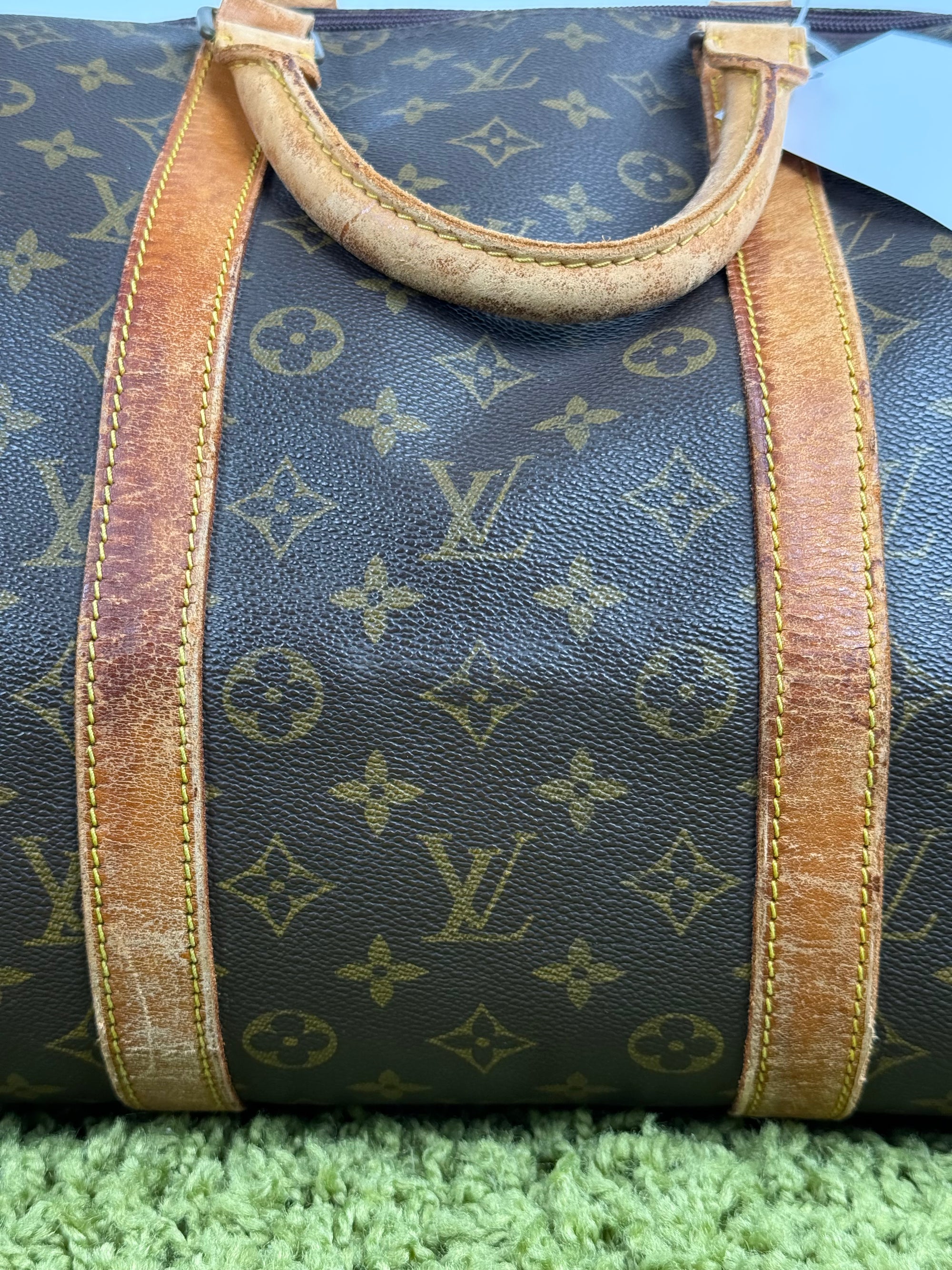 Borsone Keepall Louis Vuitton 55 vintage Marrone