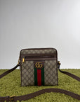 Borsello Gucci beige verde e rosso