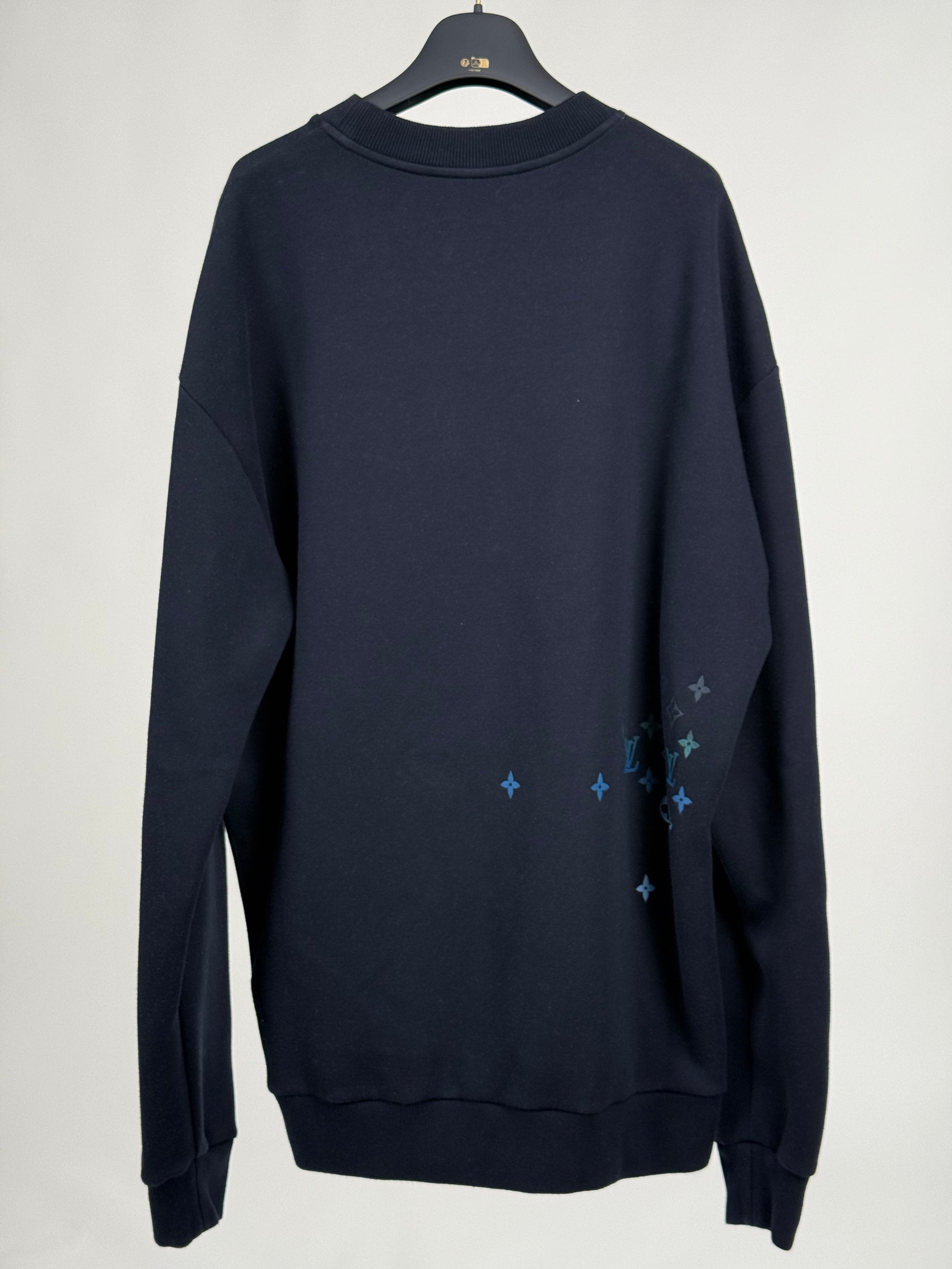 Felpa Louis Vuitton Size XXL blu azzurra a verde