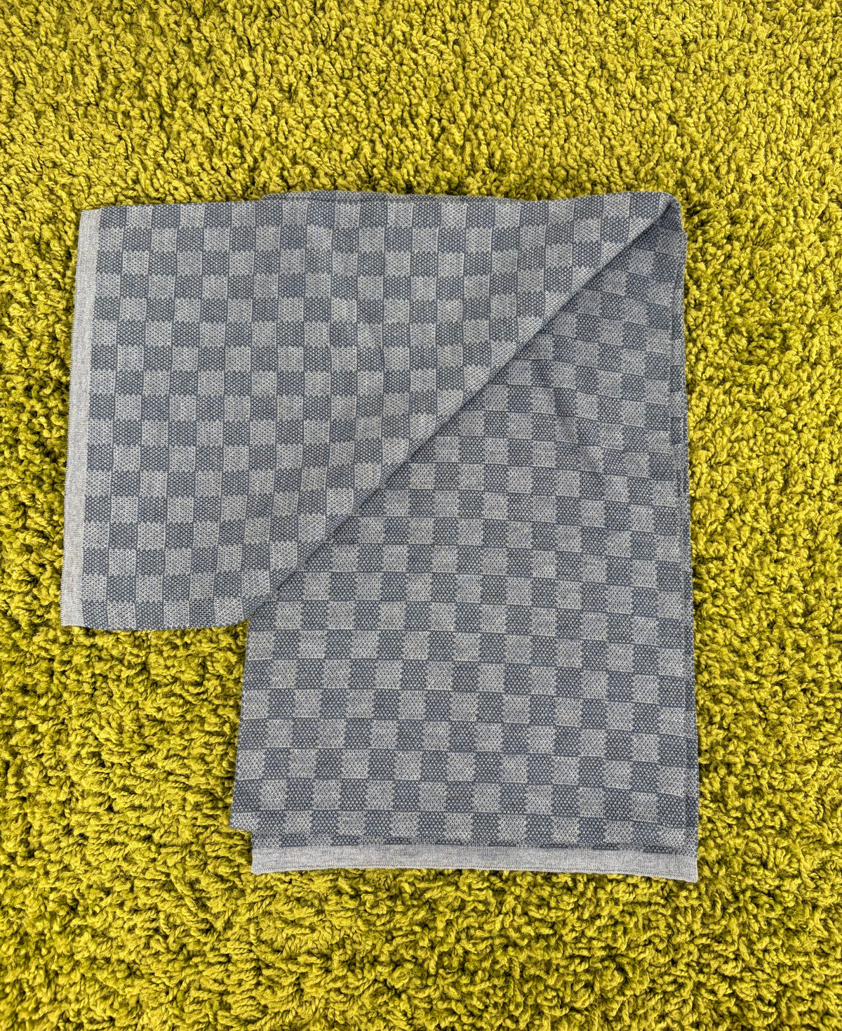 Sciarpa in Lana Louis Vuitton con motivi a scacchi Damier Grigio