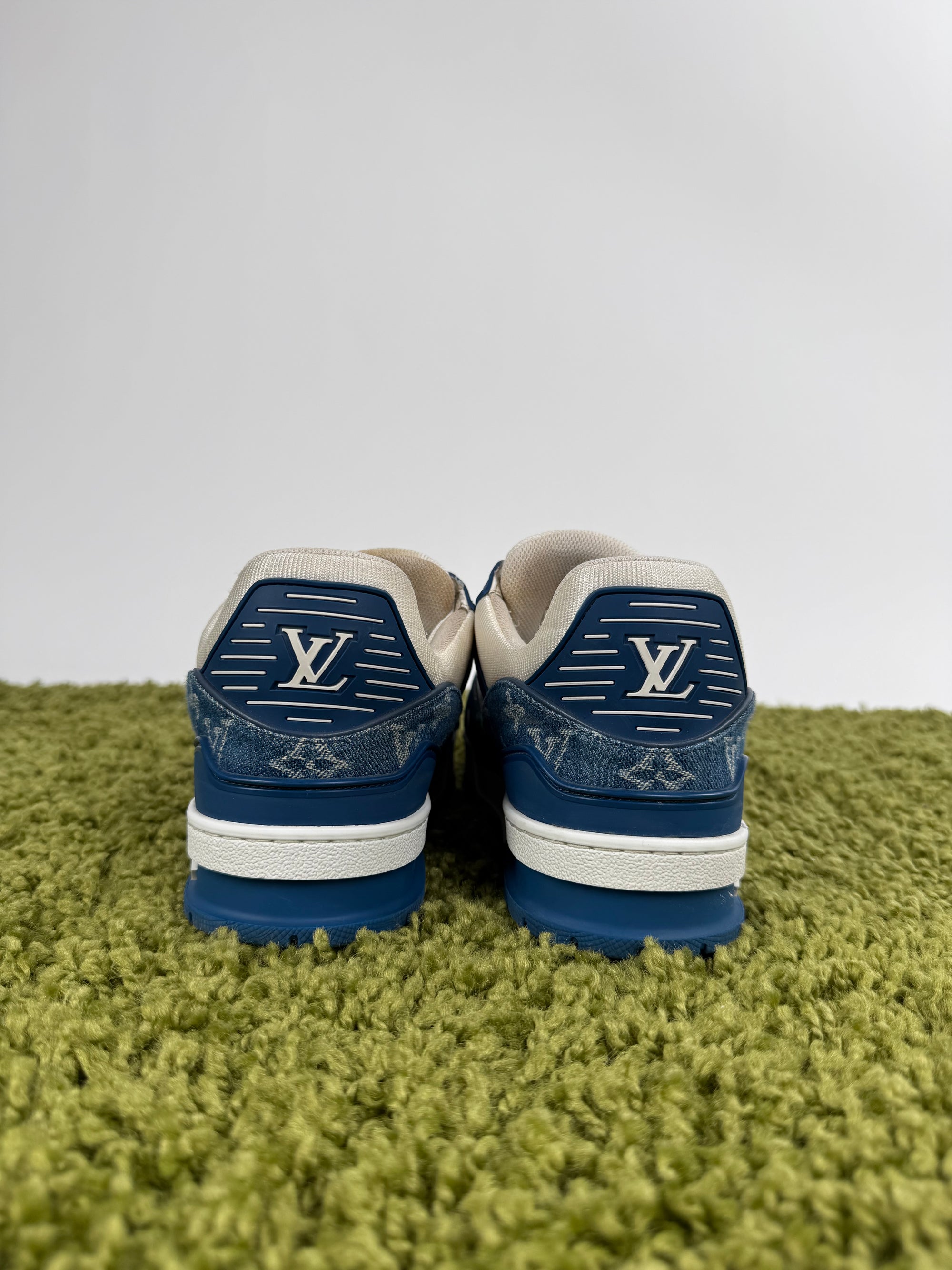 Louis Vuitton Trainer In Denim Blu 6