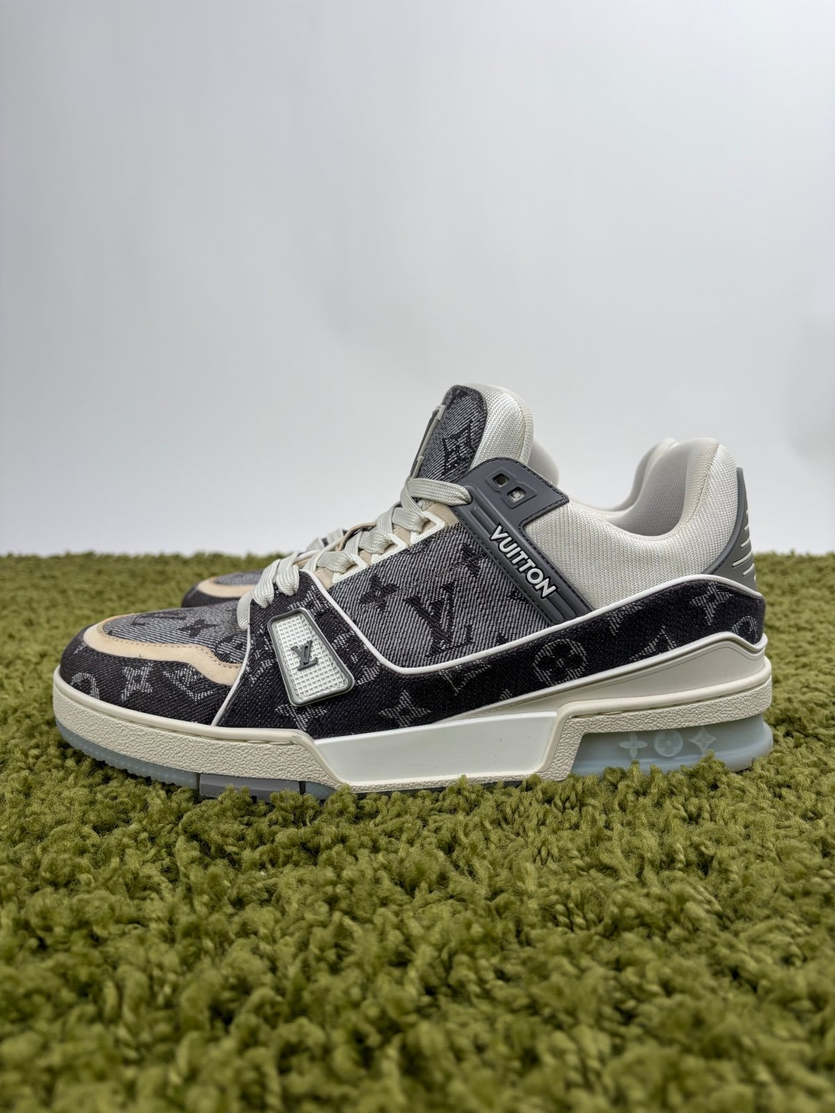 Louis Vuitton Trainer Denim Grigia 7 - Second Hand Di Fiore