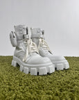 Prada Monolith in pelle bianca 43
