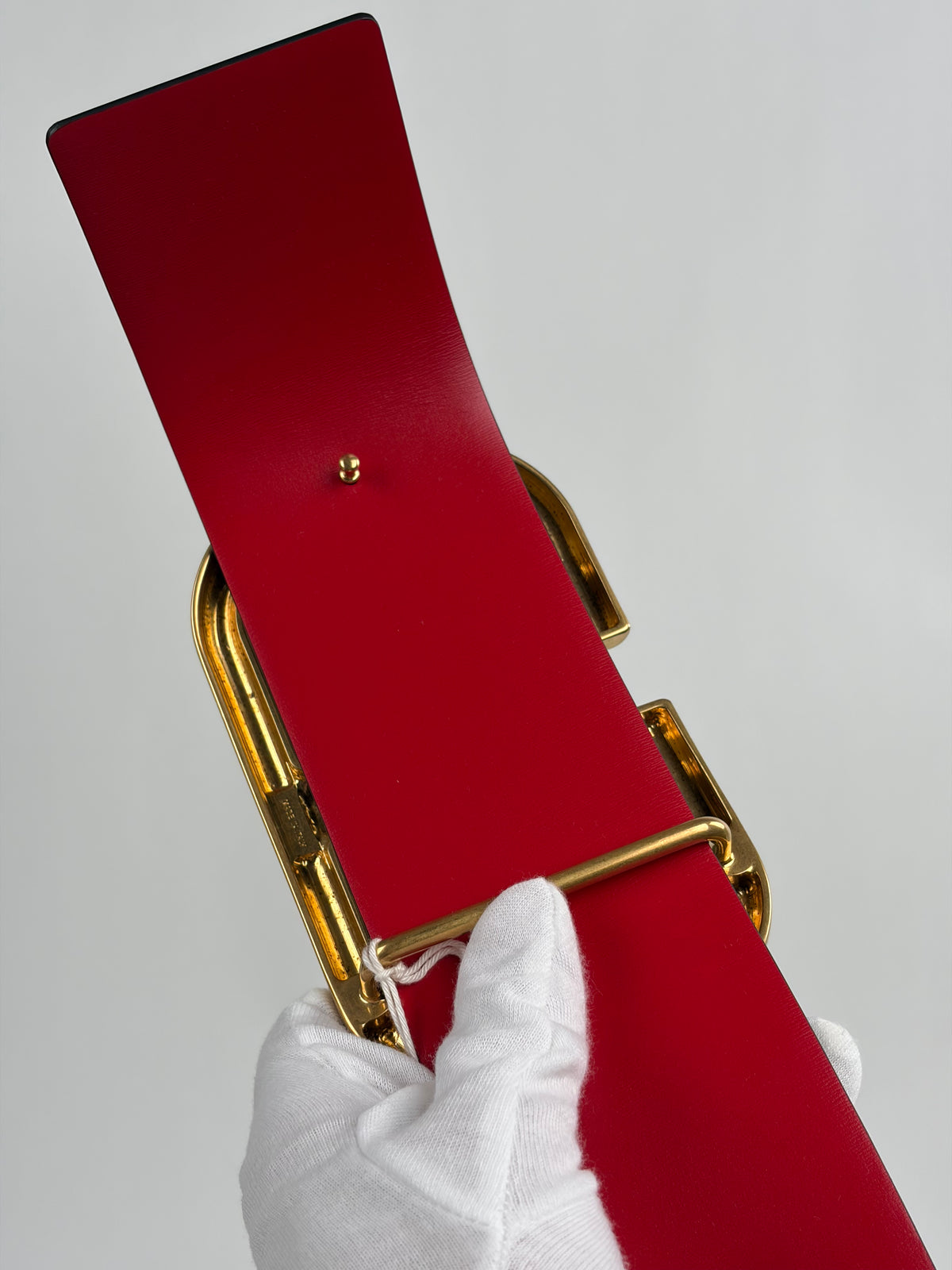 Cintura Valentino VLogo Nero Rossa 80/32 110cm
