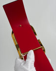 Cintura Valentino VLogo Nero Rossa 80/32 110cm