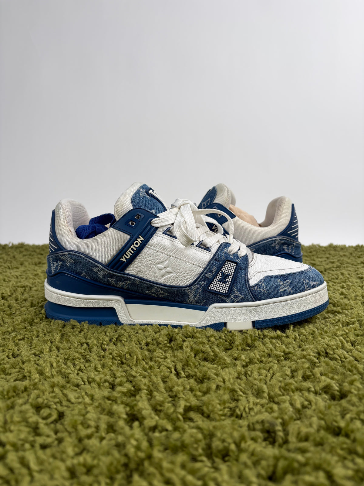 Louis Vuitton Trainer In Denim Blu 8