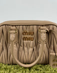 Borsa Arcadie Nappa Miu Miu Beige
