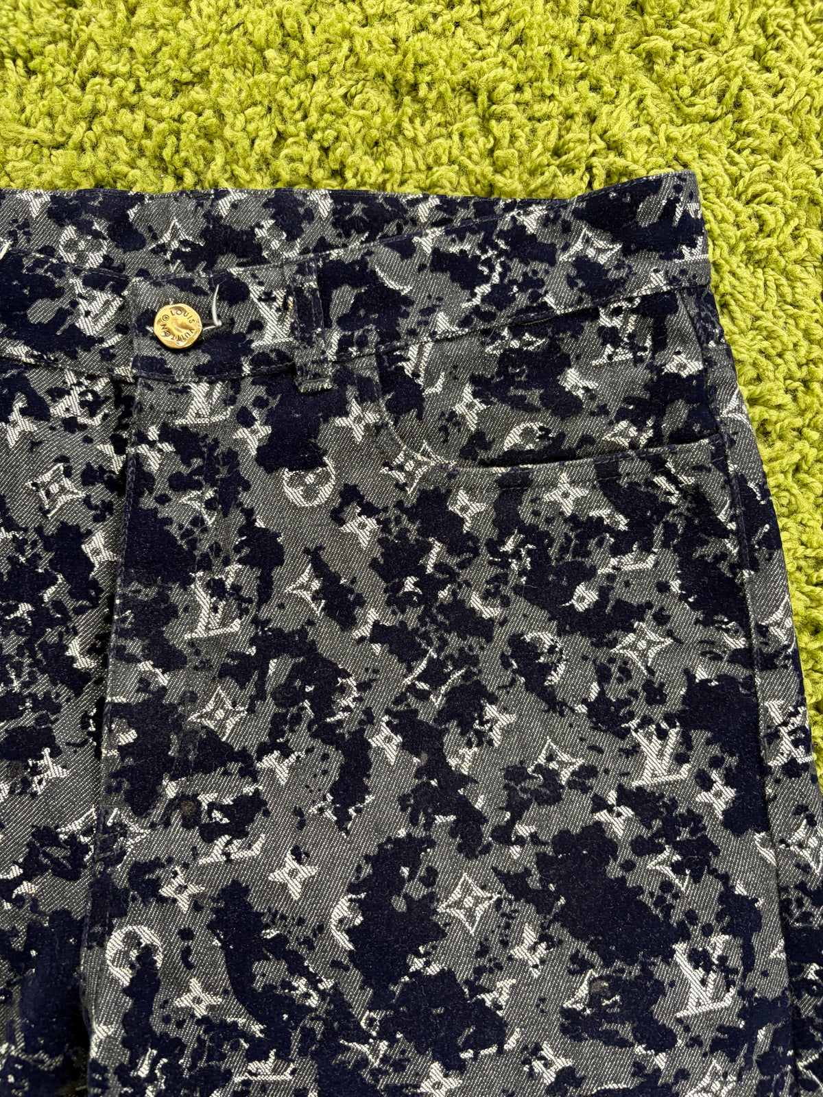 Jeans Louis Vuitton Monogram Flock Seasonal Multicolor 32