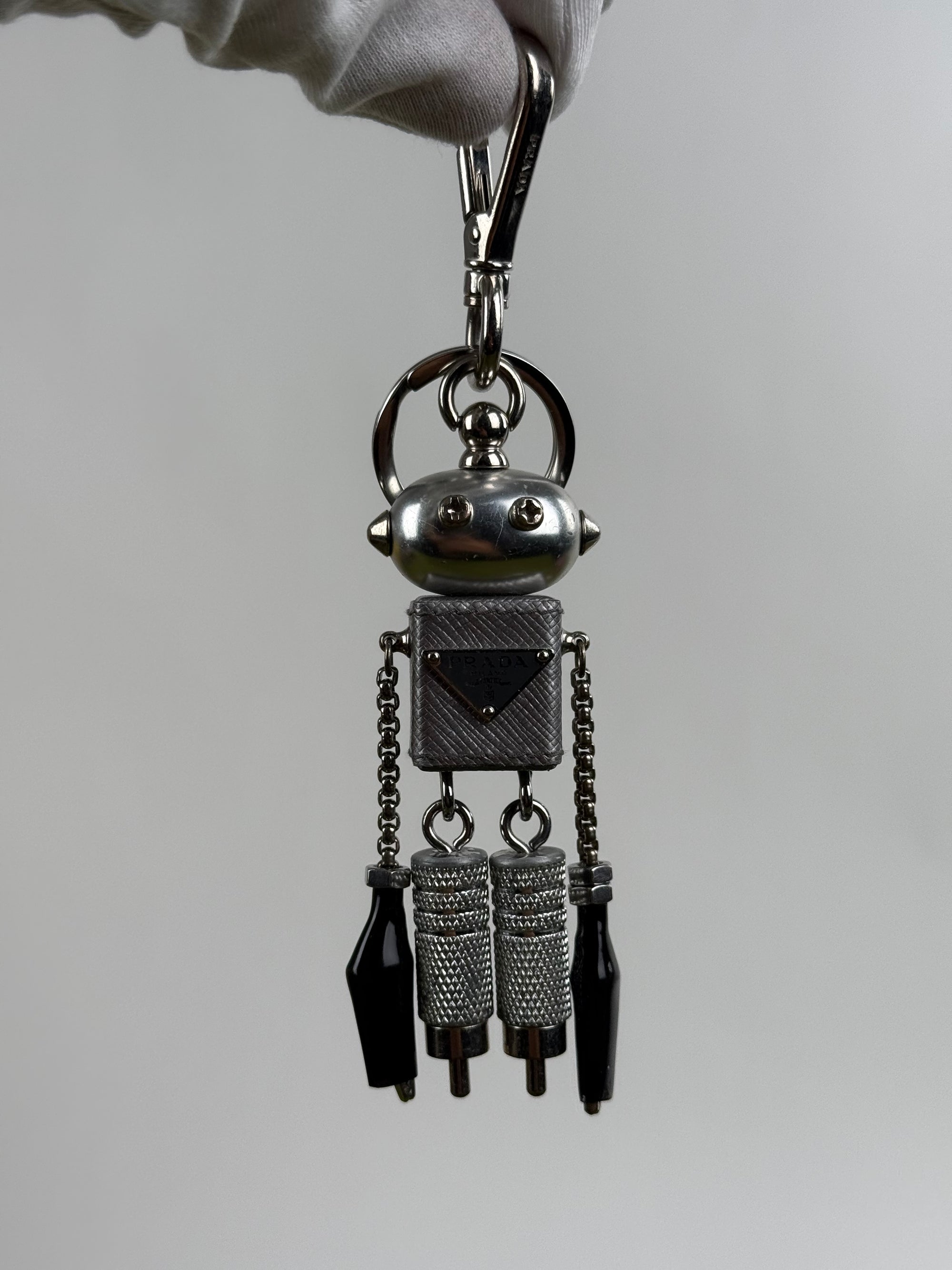 Portachiavi Robot Prada Grigio