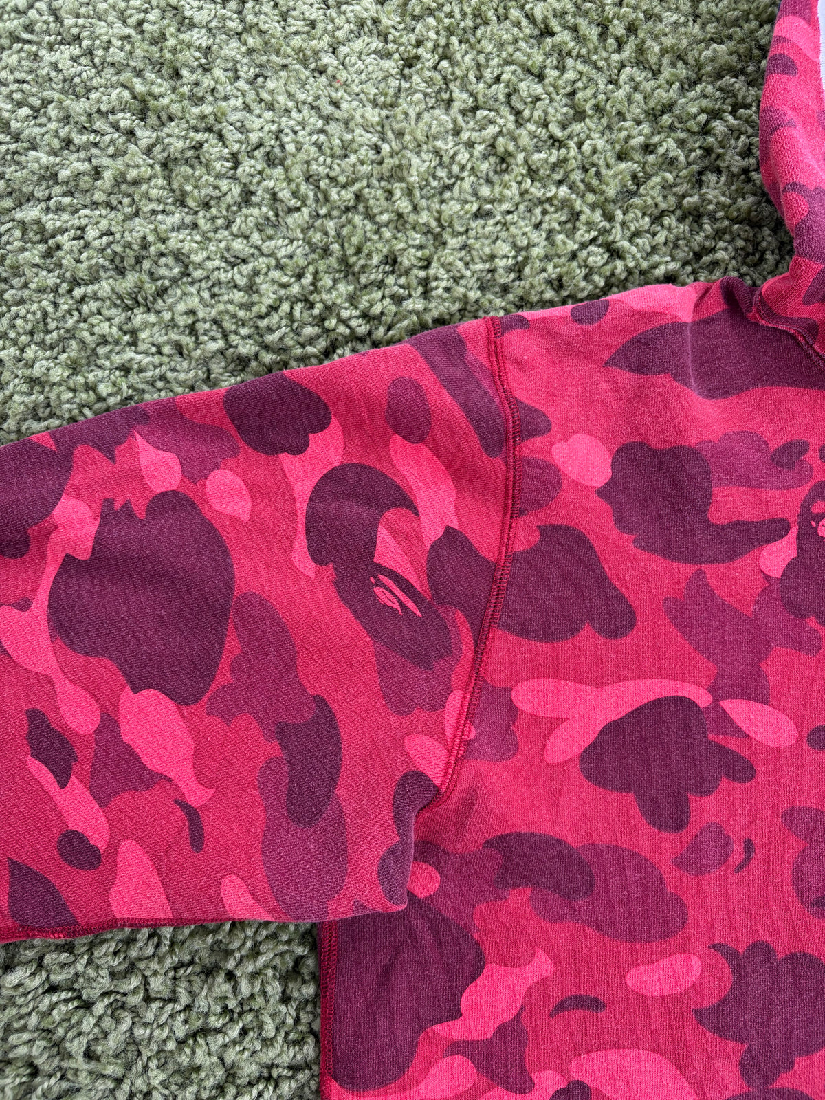 Zip Up Hoodie Bape Rosso XXL