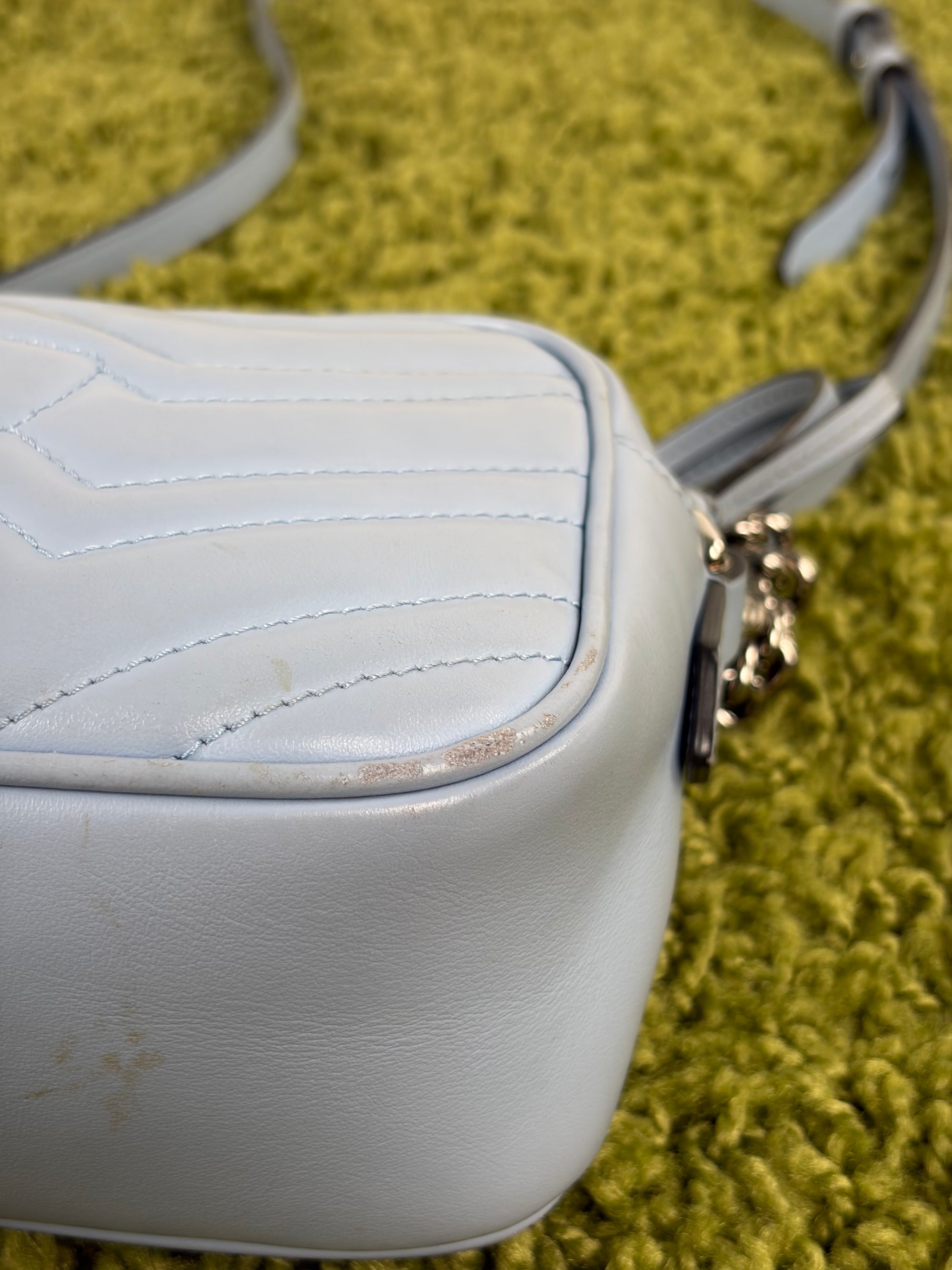 Borsa Gucci Marmont azzurra