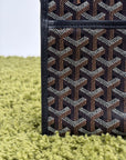 Pochette Goyard Jouvence MM in tela Goyardine Nera