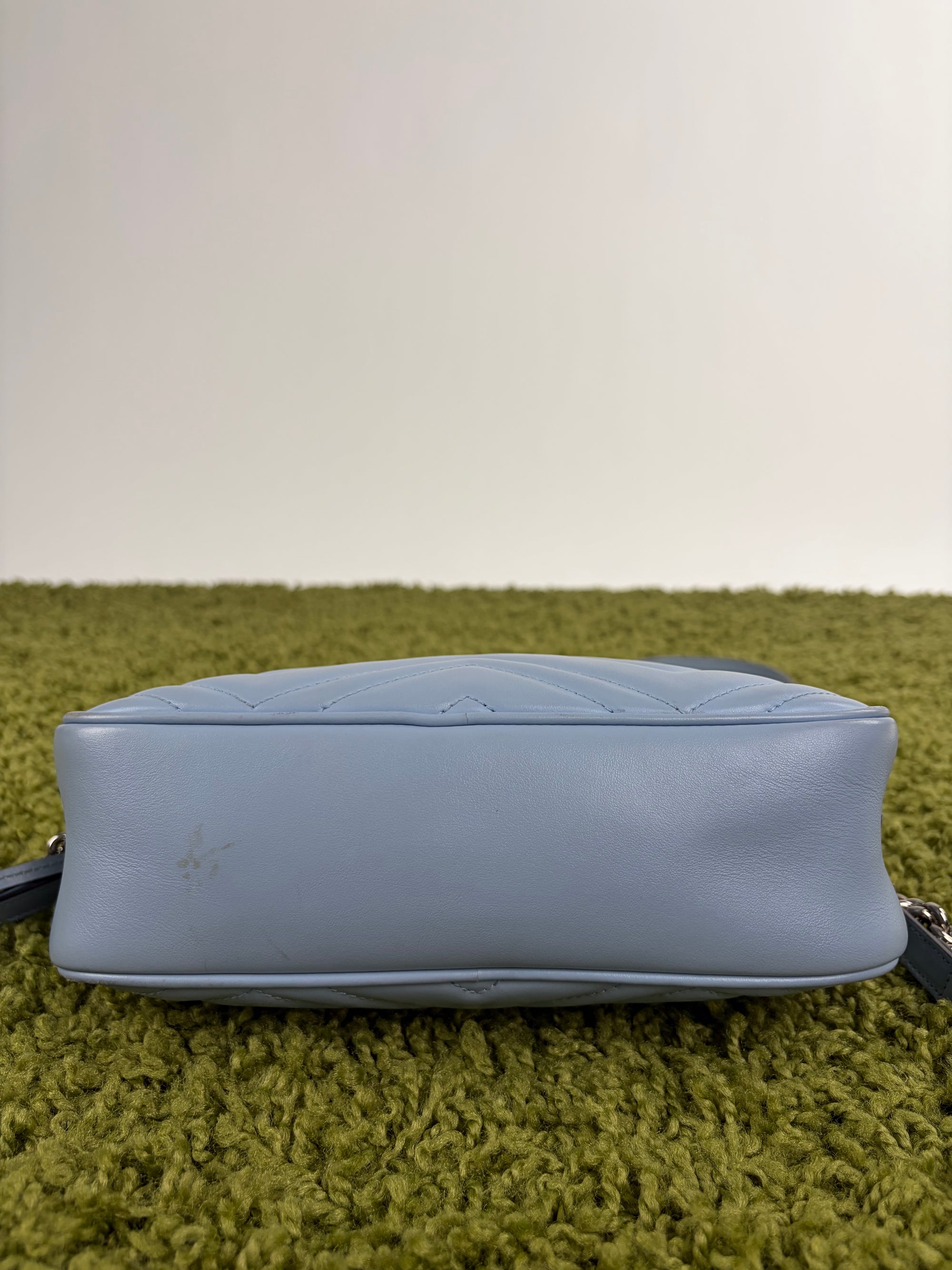 Borsa Gucci Marmont azzurra