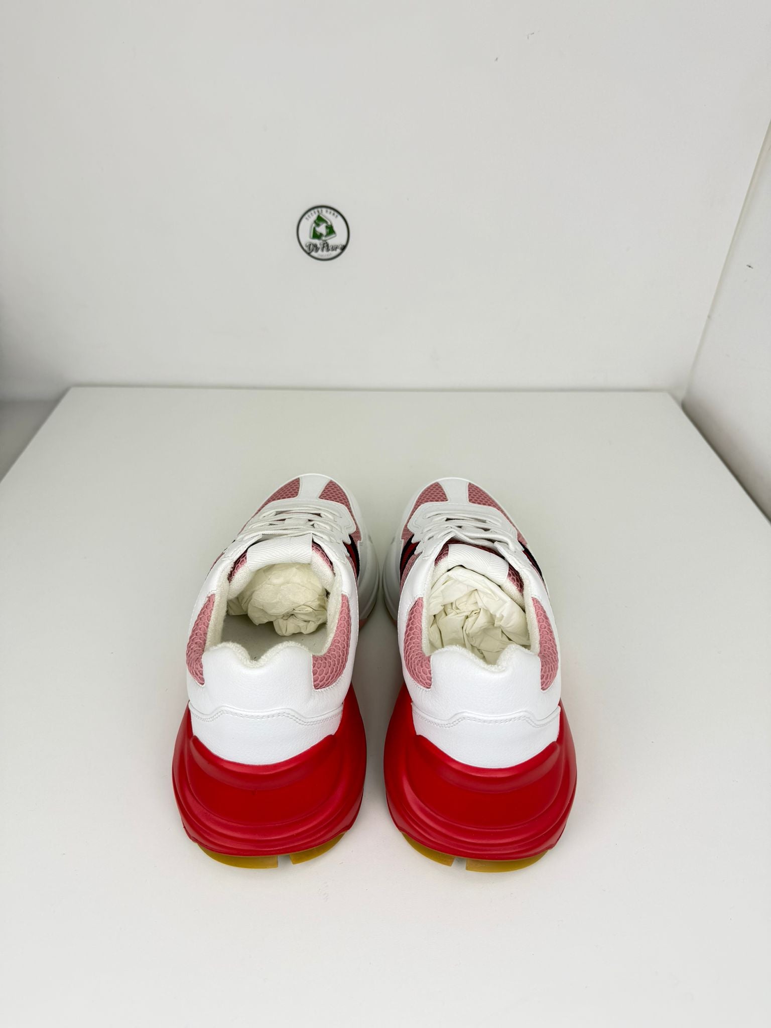 Gucci Rhyton Size 38.5 rosa bianca e rossa