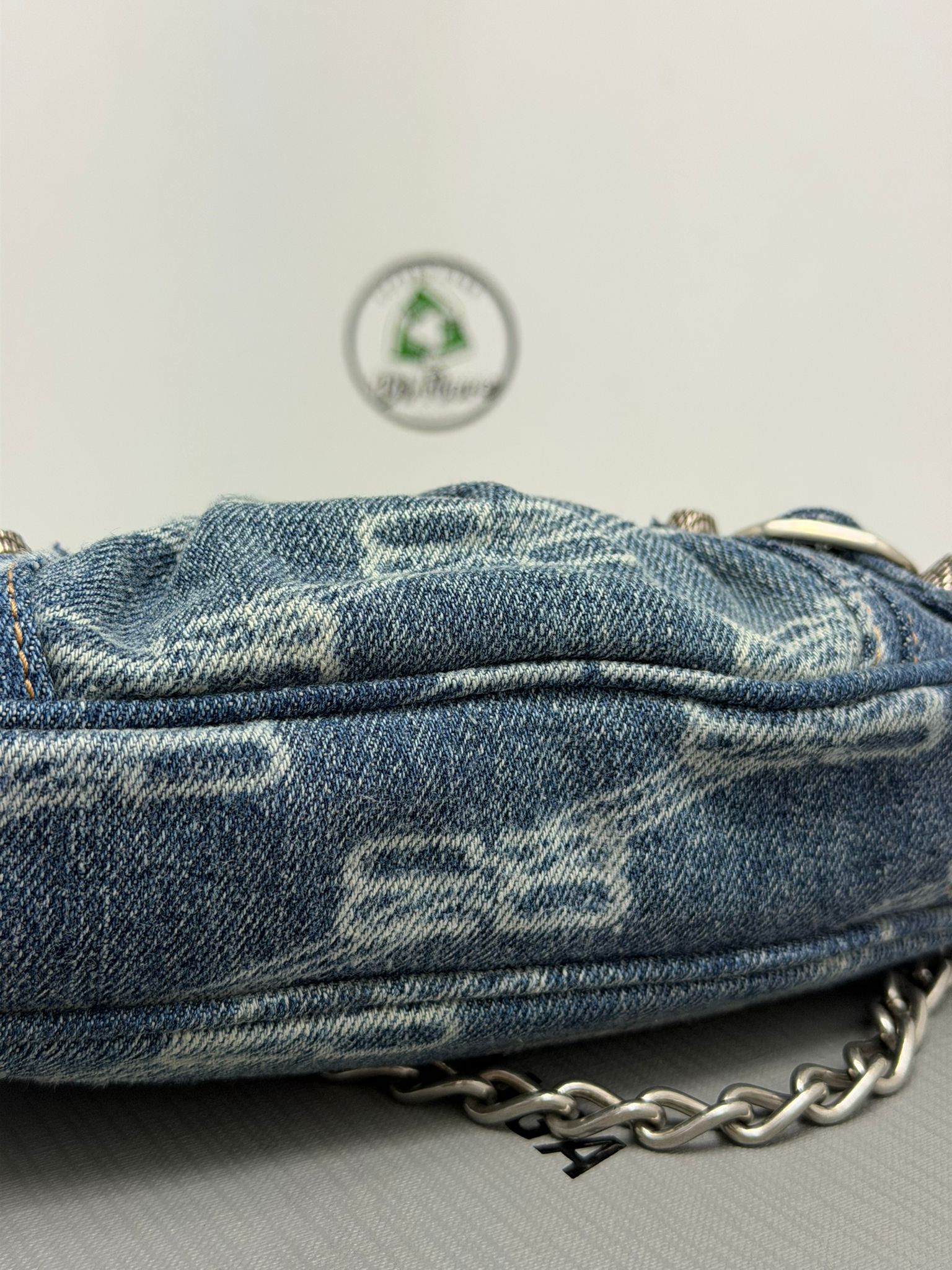 balenciaga le cagole mini BB denim blu