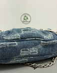 balenciaga le cagole mini BB denim blu