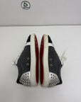Christian Louboutin 41 basse bianche nere e grigie