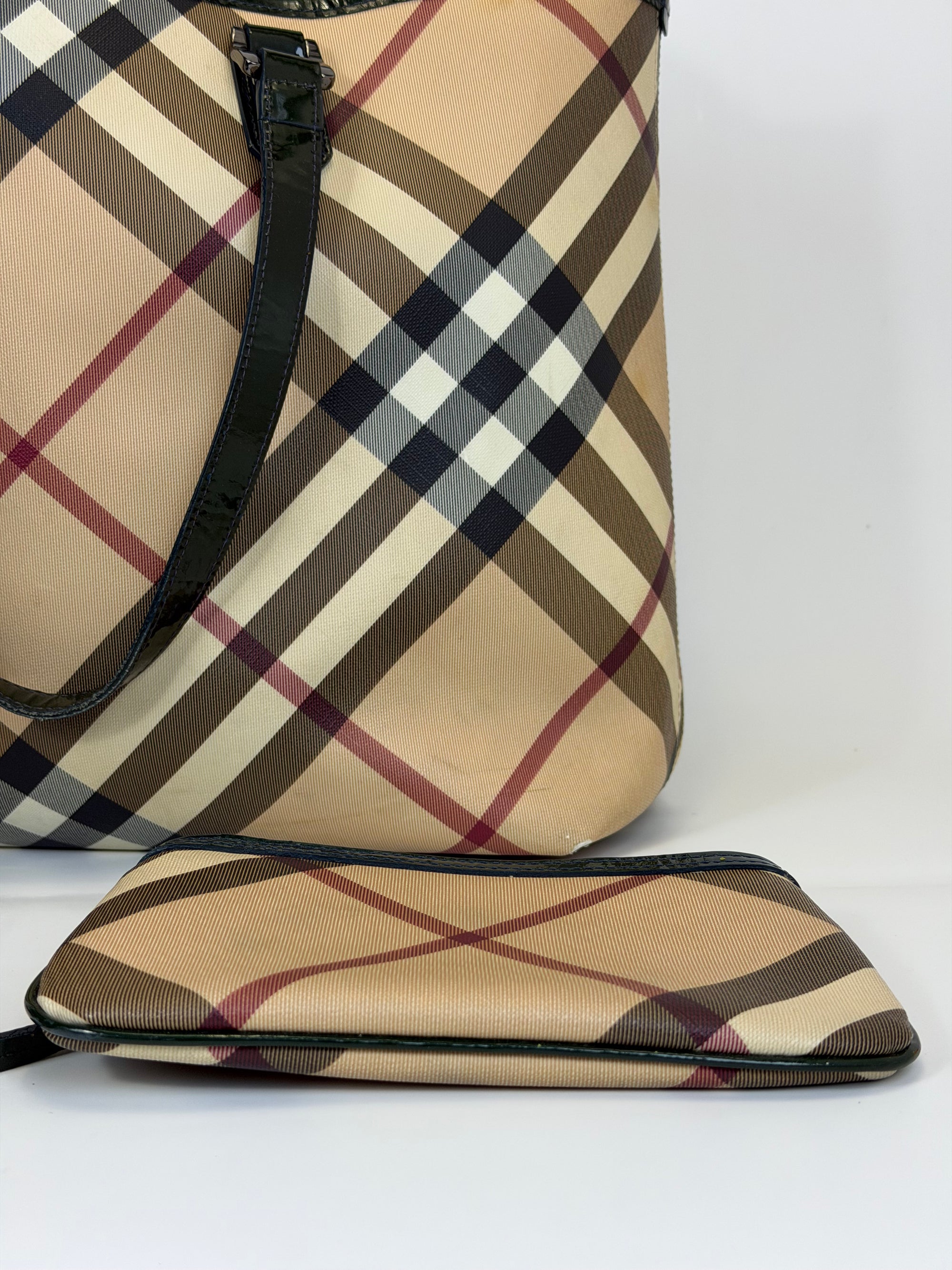 Borsa Burberry beige e verde