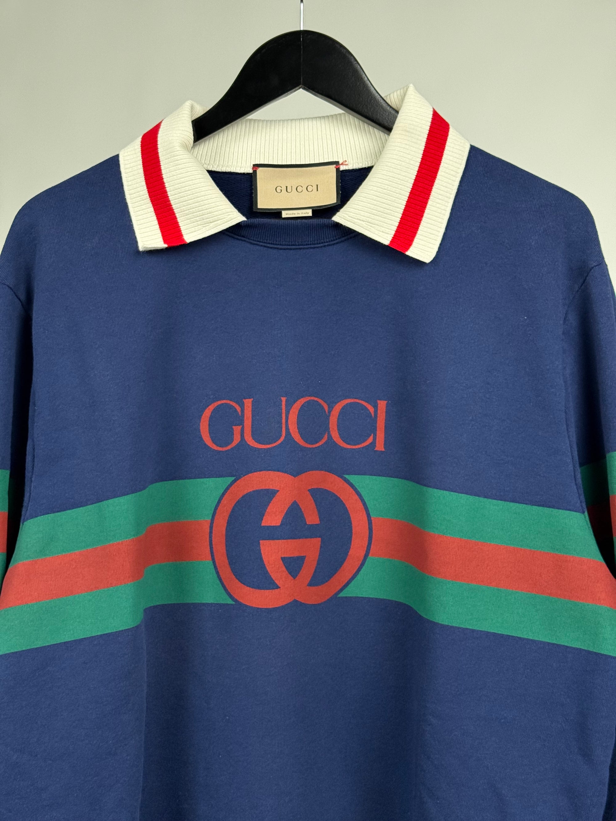 Felpa Gucci Size XXL blu verde e rossa