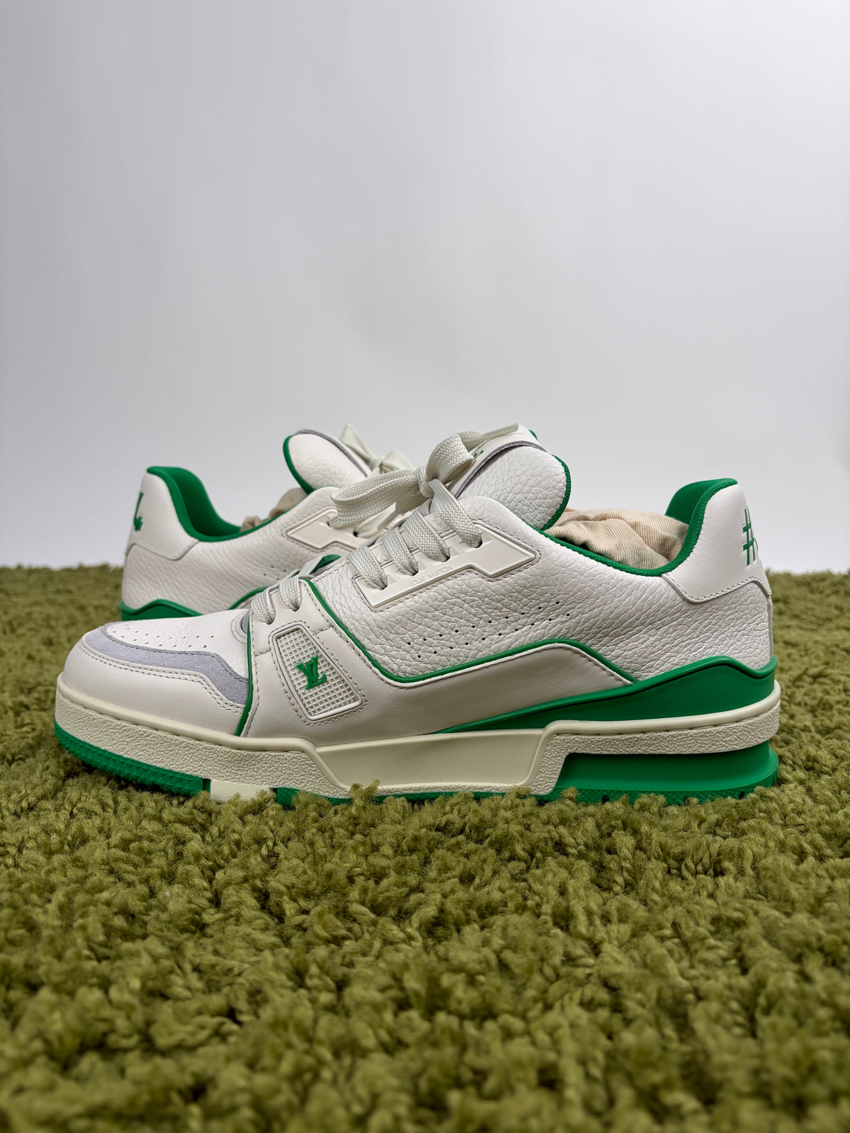 Louis Vuitton Trainer Bianca Verde 6