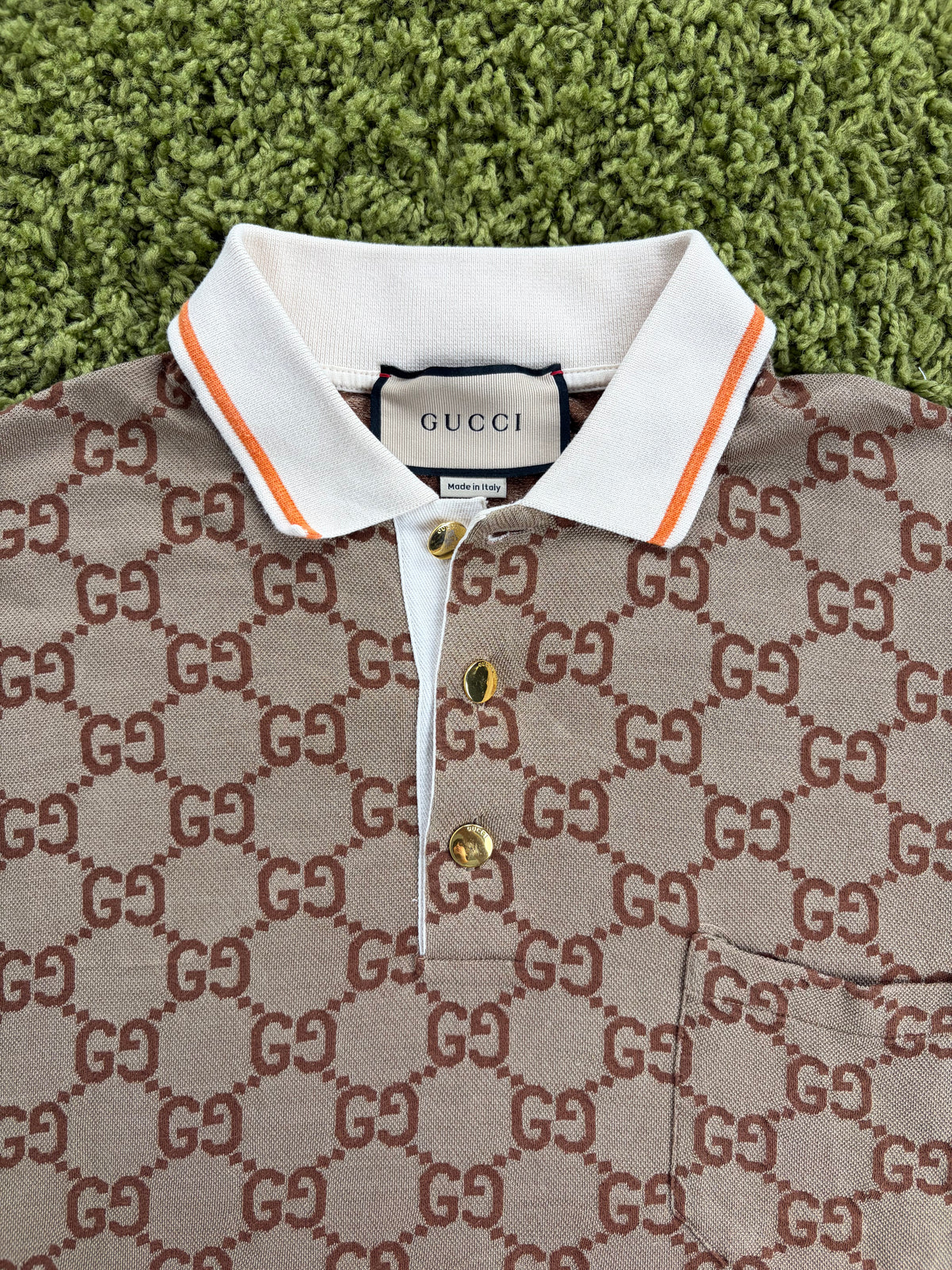 Polo Gucci in jacquard Beige XXL