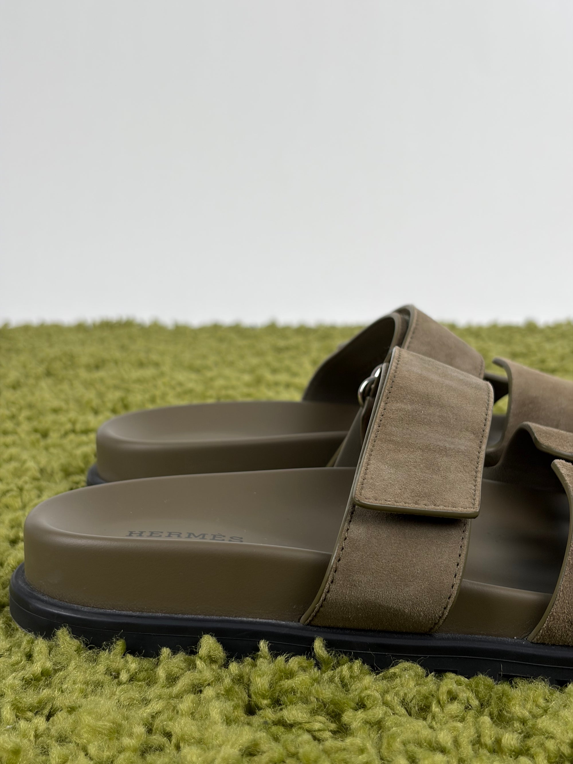 Sandali Hermes Chypre Size 41 verde scuro