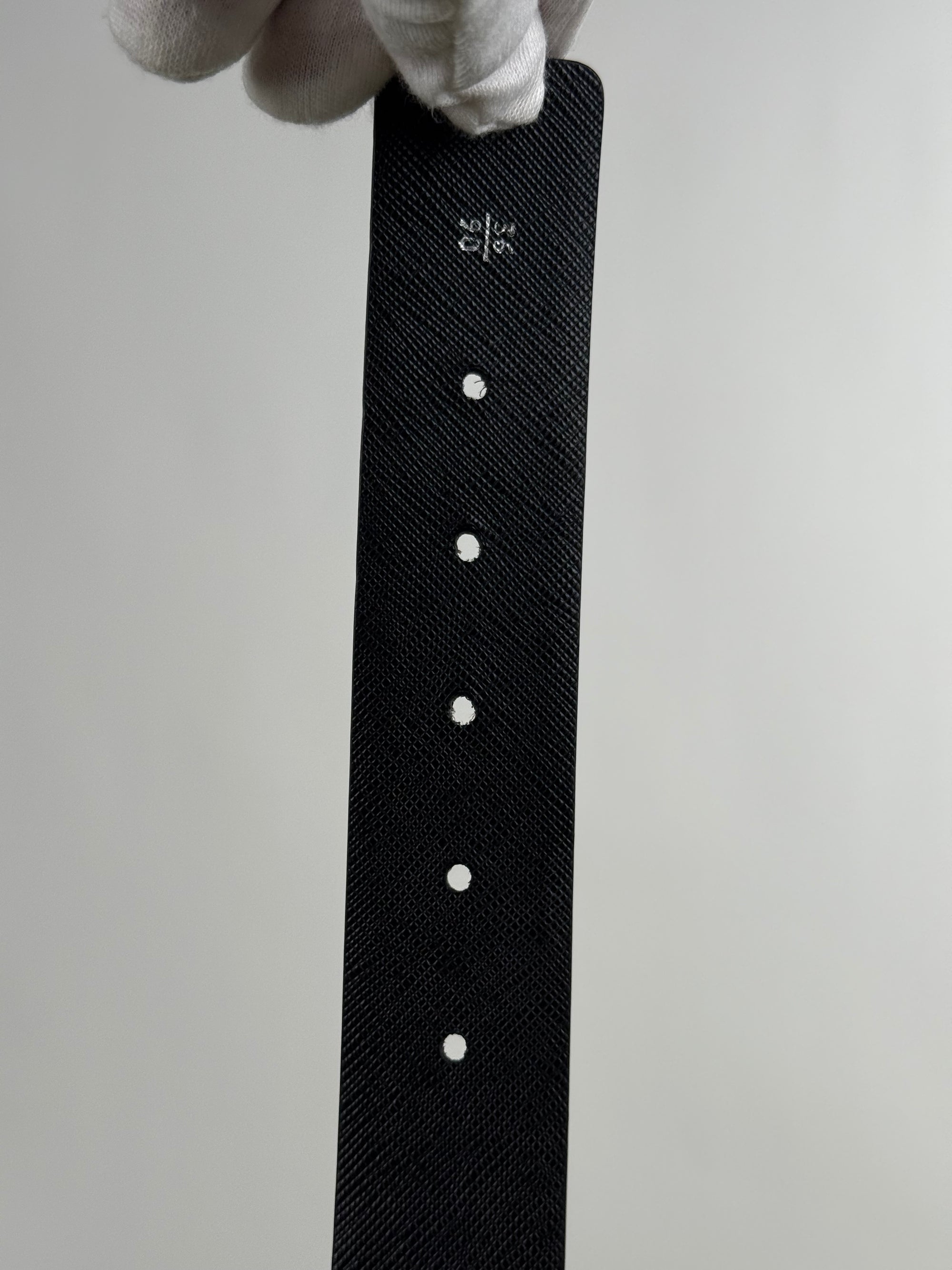 Cintura Prada Reversibile Nero Rosso 90/36 103cm