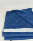 Asciugamano Louis Vuitton blu e bianco