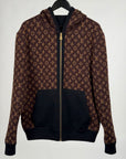Felpa Louis Vuitton reversibile Size L marrone e nera